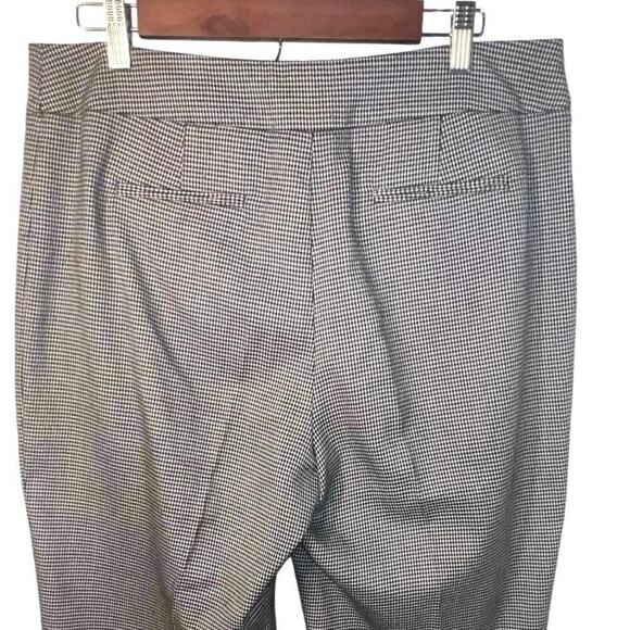 Jones Wear Stretch,12,houndstooth cuffed seamed Wideleg career preppy pants Y2K - Picture 5 of 8